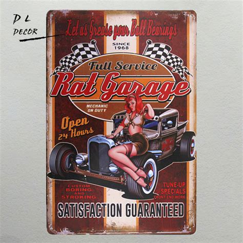buy dl rat garage metal sign vintage home decor garage wall art rat rod