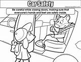 Safety Car Coloring Door Colouring Resolution Pages Elementary Medium sketch template