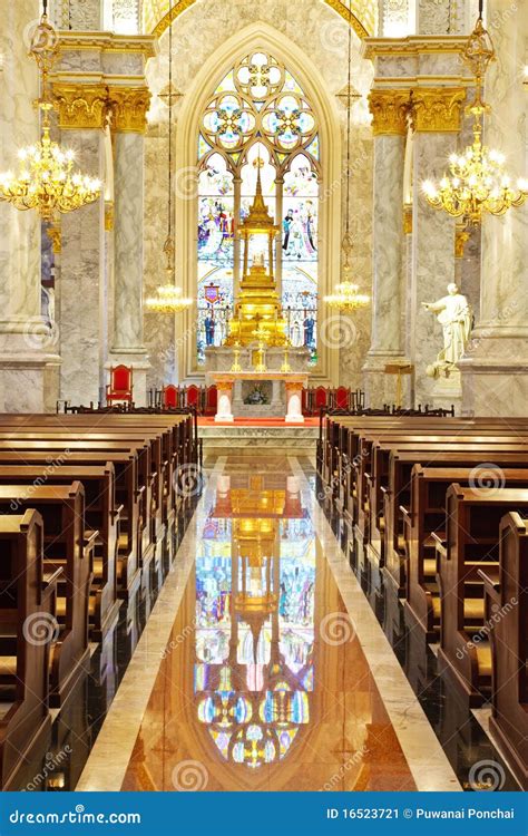 interior   catholic church stock image image