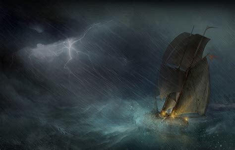 wallpaper sea storm zipper ship sailboat art images
