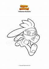 Pokemon Raboot Coloriage Supercolored sketch template