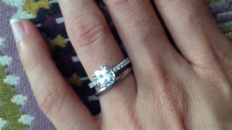 Tiffany Novo Ring With Plain Wedding Band Youtube