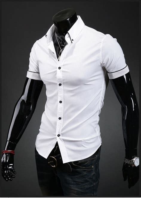 camisa masculina slim fit manga curta