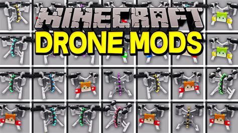 minecraft drones mod control fly drones  abilities  modded mini game youtube