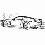 Coloring Corvette Pages Cars Fast Super sketch template