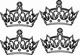 Crown Coloring Four Pages Netart sketch template