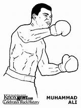 Ali Muhammad Coloring Pages Sportspeople Print Color sketch template