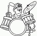 Coloring Pages Drummer Rock Roll Drums Drum Printable Cartoon Music Funny Kids Alf Related Coloringhome Popular Choose Board Categories Boy sketch template