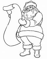Santa Coloring Claus Drawing Drawings Pages Christmas Print Colouring sketch template