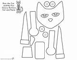 Pete Cat Craft Coloring Pages Paper Activity Printable Color Print Kids sketch template