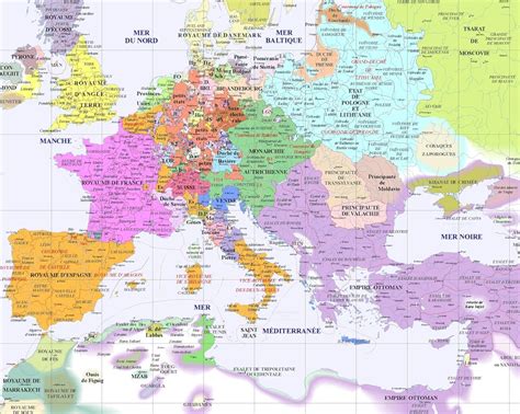 carte de  europe detaillee primanyccom