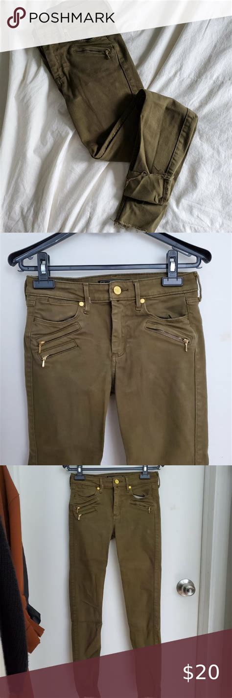 Abercrombie Army Green Super Skinny Jeans 25 In 2020