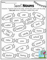 Grade Worksheet Nouns Noun Coloring Verbs Grammar Fun Filled Teaching Learning February sketch template