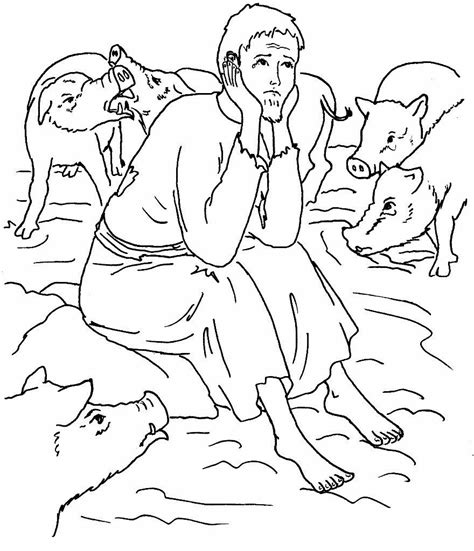 prodical son coloring page bible coloring pages sunday school
