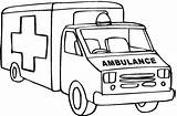 Ambulance Clipart Truck Coloring Pages Cartoon Printable Outline Fire Drawing Cliparts Color Lifted Print Line Colouring Kids Clip Webstockreview Funny sketch template