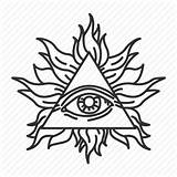 Illuminati Occult Coloring Satanic sketch template