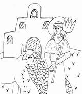 Junipero July Serra Jesus Bulletins Blessed Catholic Kids Cloak Heals Mark Woman His Who sketch template