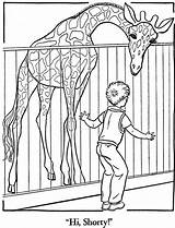 Zoo Coloring Pages Giraffe Animals Kids Printable Animal Book Print Colouring Clip Printables Exhibit Color People Giraffes Sheet Preschool Wild sketch template