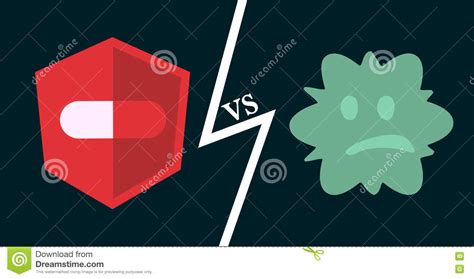 antibiotics  bacteria stock vector illustration  germ
