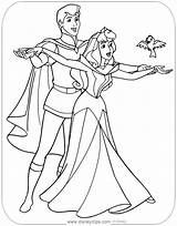Coloring Aurora Phillip Pages Sleeping Beauty Disneyclips Disney Prince Maleficent Singing sketch template