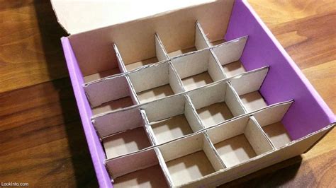 build  cardboard compartment box home