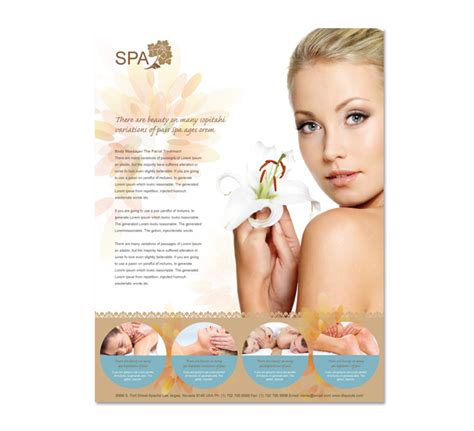 spa treatment flyer template