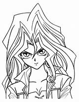 Coloring Yugioh Pages Yu Gi Oh Color Printable Print Animated Yugi Kids Anime Girl Card Clipartmag sketch template