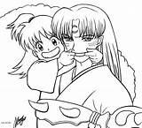 Pages Coloring Inuyasha Kagome Printable Getdrawings Getcolorings sketch template