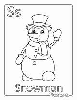 Snowman Coloring Waving Gloves sketch template