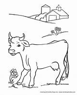 Coloring Farm Pages Animal Cow Animals Kids Activity Cows Printable Print Book Colouring Dairy Color Sheet Activities Farms Students Go sketch template