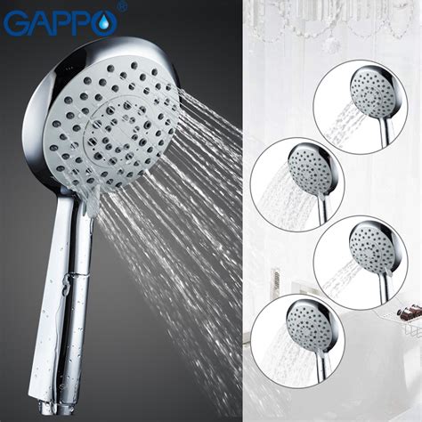 gappo 1pc top quality five ways round hand shower heads bathroom
