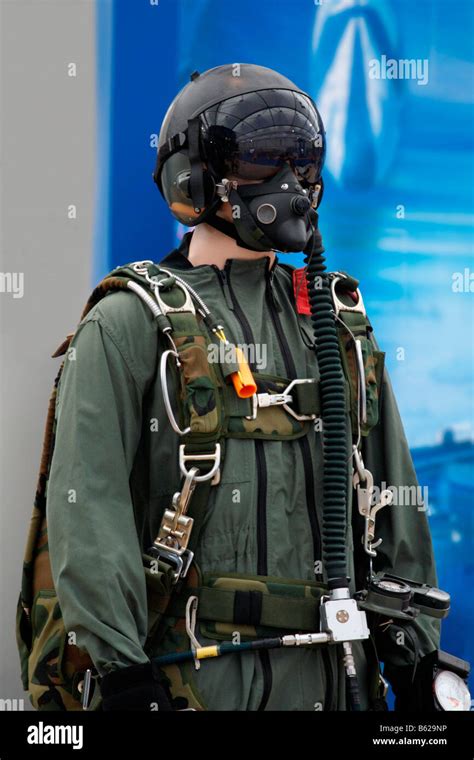military pilot pressure suit partial pressure suit pilot helmet oxygen mask visor stock