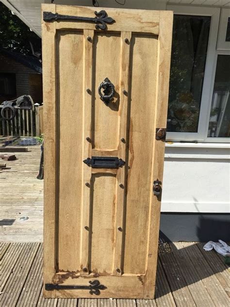 large solid oak front door period wood reclaimed rustic
