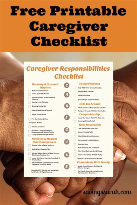 handy helpful caregiver responsibilities checklist earning