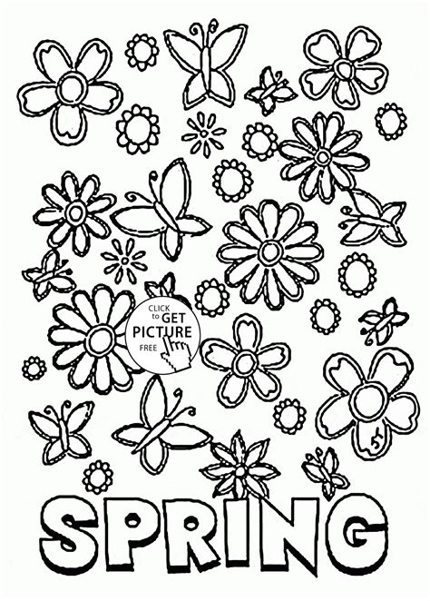 printable spring flowers coloring pages coloring home