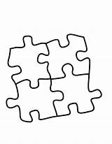 Puzzle Pieces Coloring Piece Clipart Outline Autism Clip Jigsaw Pages Sheet Cliparts Vector Colouring Puzzleteile Printable Four Color Eps Puzzles sketch template