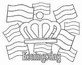 Koningsdag Kleurplaat Kroon Kleurplaten Koningshuis Knutselen Flevoland Koningin Peuters Kroontjes Bord sketch template