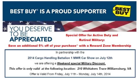 buy military discount weekend july