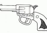 Coloring Pages Gun Coloring4free Revolver Category sketch template