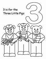 Pigs Little Coloring Three Pages Preschool Printable Number Colouring Sheets Pig Color Worksheets Ducks Coloringbay Getdrawings Getcolorings sketch template