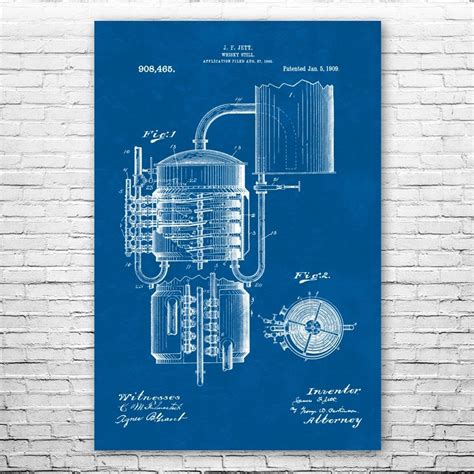 whiskey  poster print patent earth