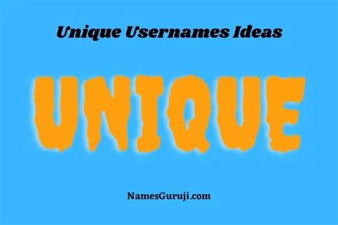 unique usernames ideas  unique suggestions