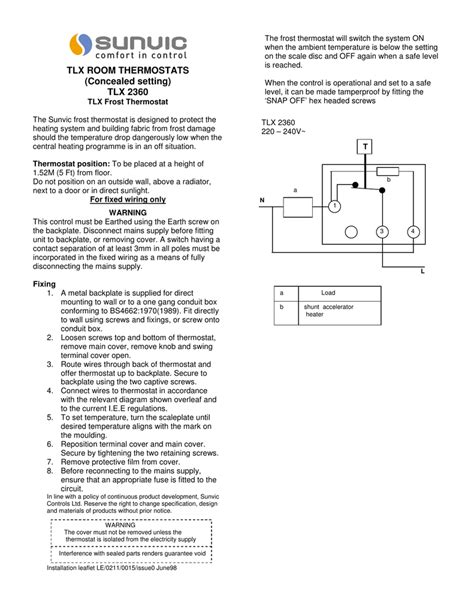 sunvic frost thermostat wiring diagram wiring diagram