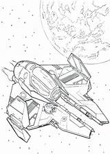Coloring Pages Ship Spaceship Alien Drawing Wan Obi War Space Getcolorings Buzz Lightyear Wars Star Color Ships Printable Getdrawings sketch template
