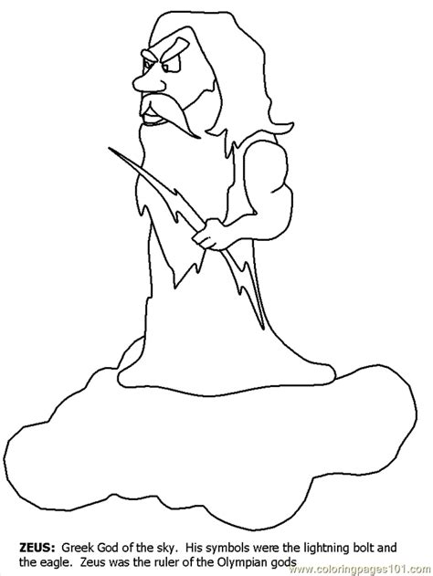 zeus coloring pages coloring home