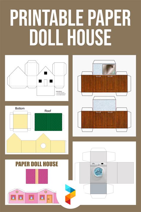 printable paper doll house     printablee