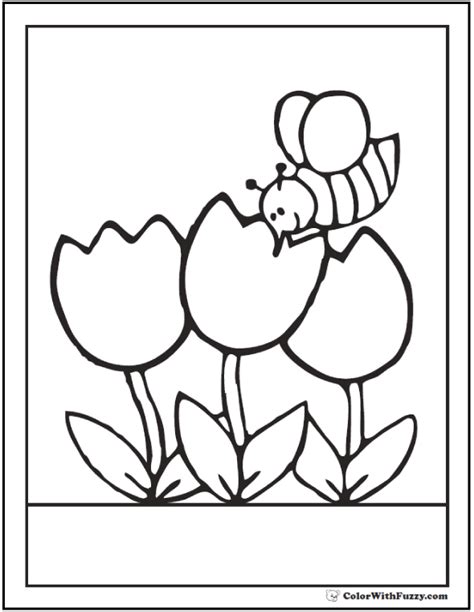 bee  flower coloring pages
