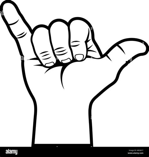 shaka hand sign vector illustration stock vector image art alamy