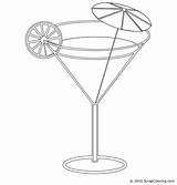 Cocktail sketch template