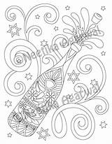 Coloring Pages Printable Etsy Champagne Adult Choose Board Sold sketch template